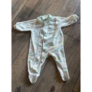 Vintage Carter's‎ Baby Footed Pajamas Sleepers White Multi Color